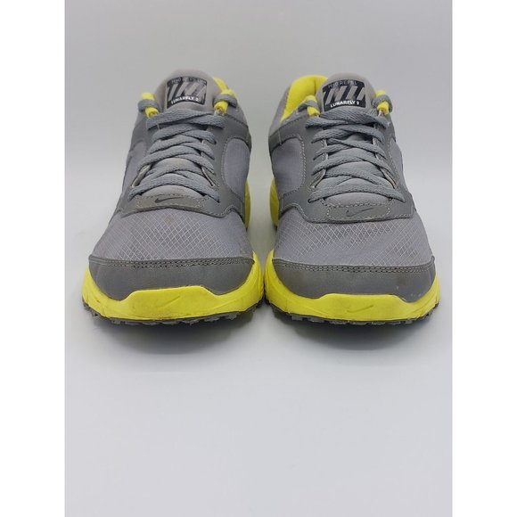Nike Lunar fly H2O Repel Womens Size 6.5 Silver Yellow Athletic Running Shoe - Picture 2 of 11